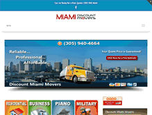Tablet Screenshot of discountmiamimovers.com